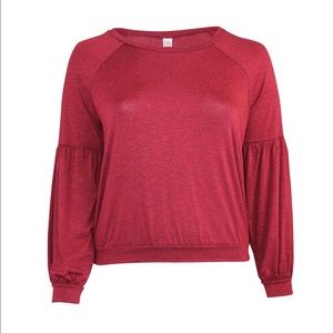Revolve/Only Hearts NYC maroon color crew neck
